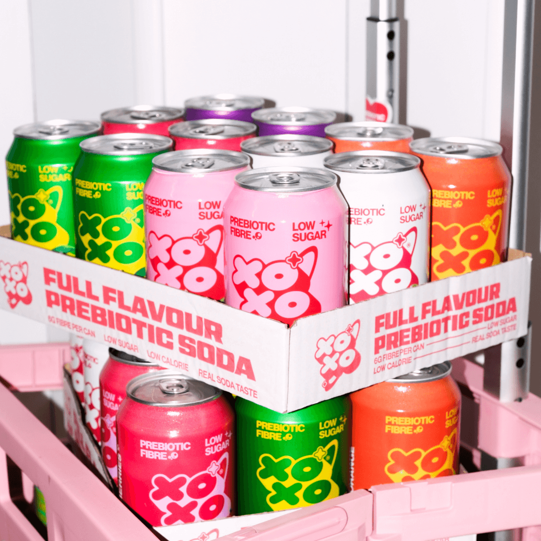 Prebiotic Soda Variety Pack | All 6 XOXO Flavours - 12 Cans