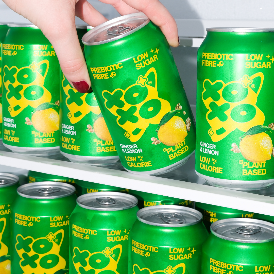 Ginger & Lemon  Prebiotic Soda | XOXO - 12 Pack