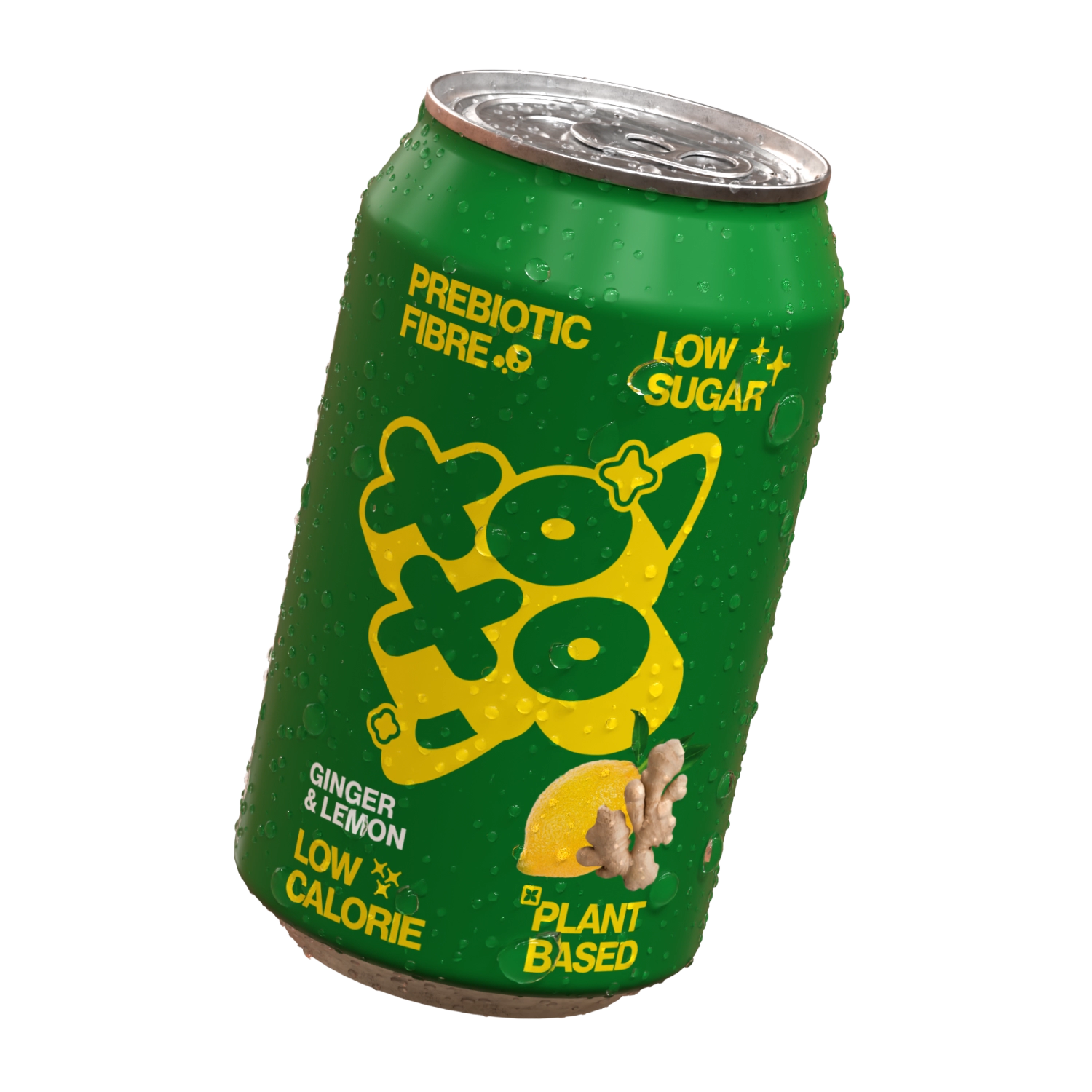 Ginger & Lemon Prebiotic Soda - 12 pack