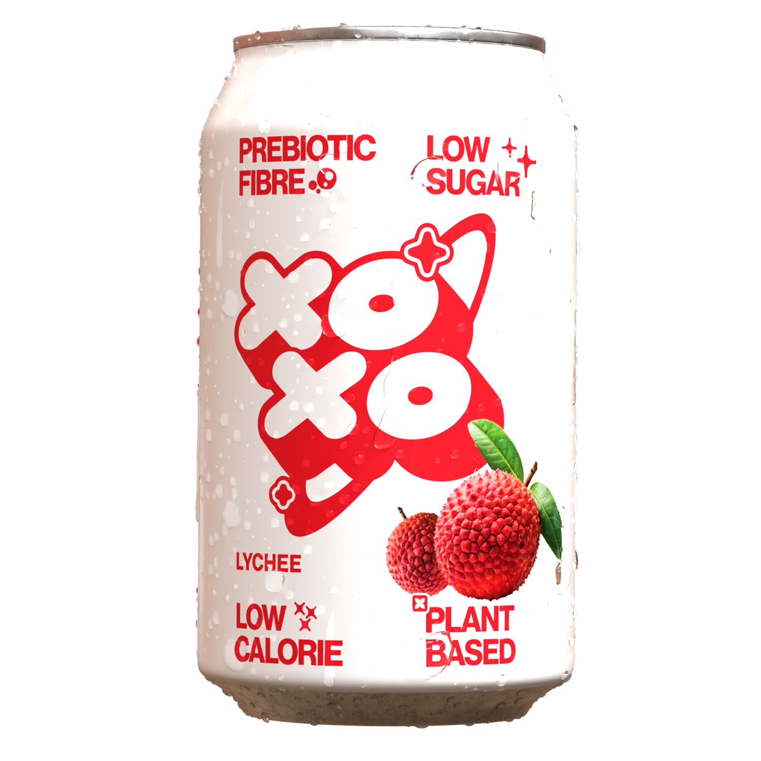 XOXO Lychee Prebiotic Soda - 12 pack