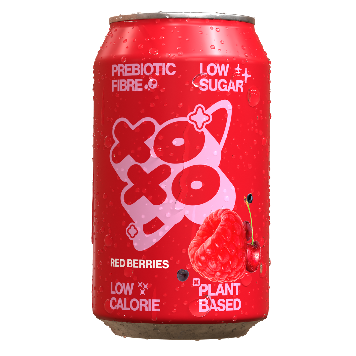 XOXO Red Berries Prebiotic Soda - 12 Pack