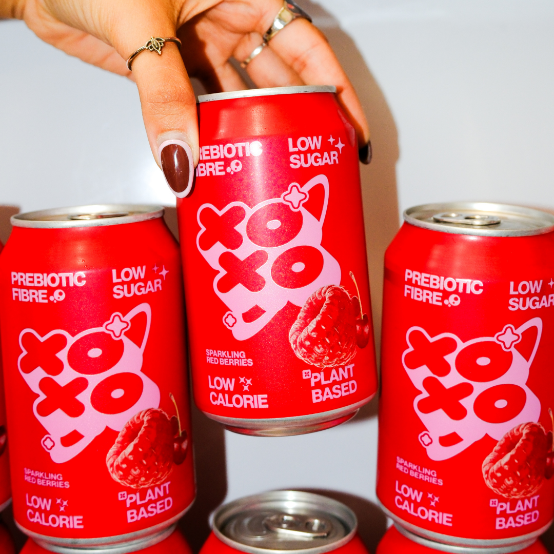 XOXO Red Berries Prebiotic Soda - 12 Pack