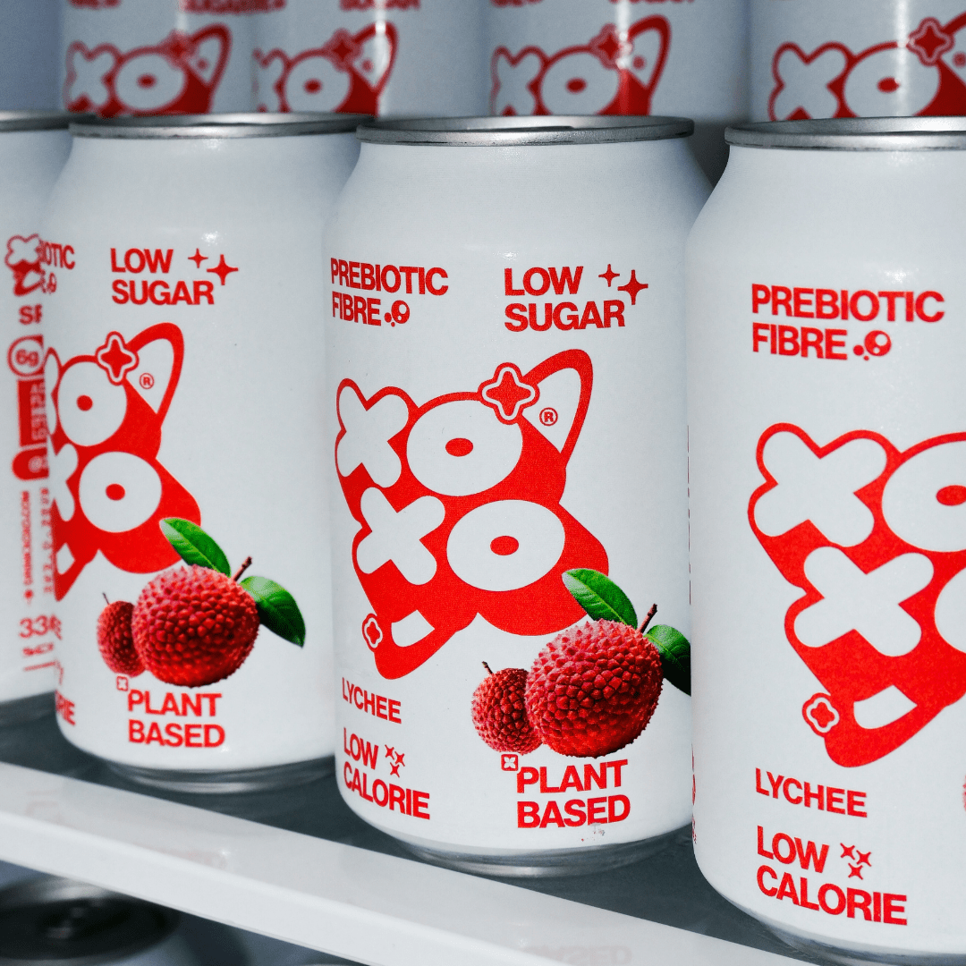 XOXO Lychee Prebiotic Soda - 12 pack - XOXO