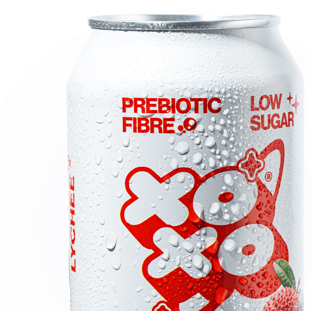 XOXO Lychee Prebiotic Soda - 12 pack - XOXO