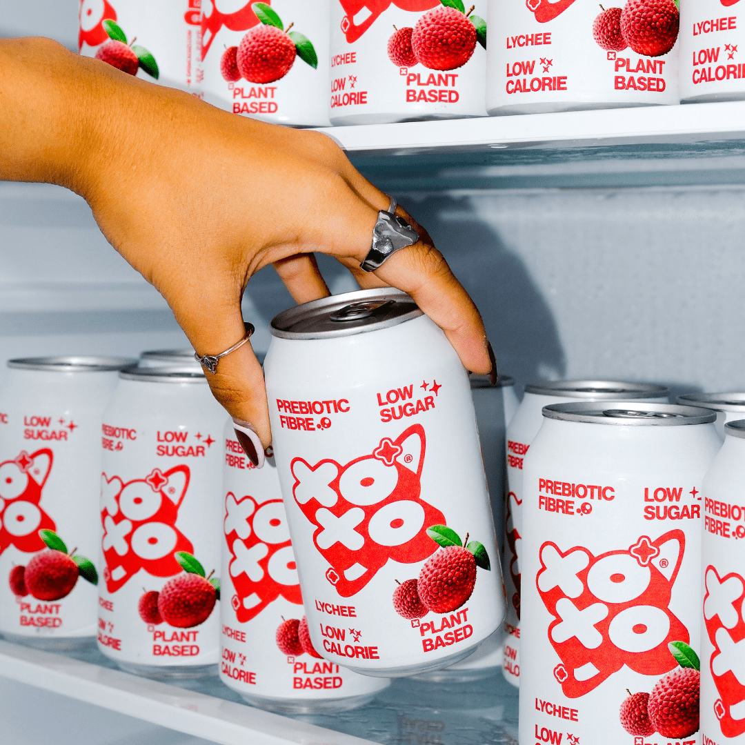 XOXO Lychee Prebiotic Soda - 12 pack - XOXO
